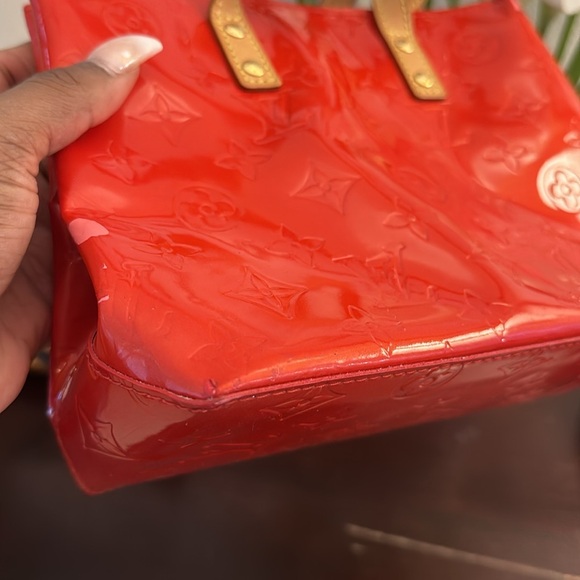 ❌SOLD❌ VINTAGE Louis Vuitton 2006 Monogram Vernis Lead PM Hand Bag Red Rouge ❤️✨ - Picture 10 of 16